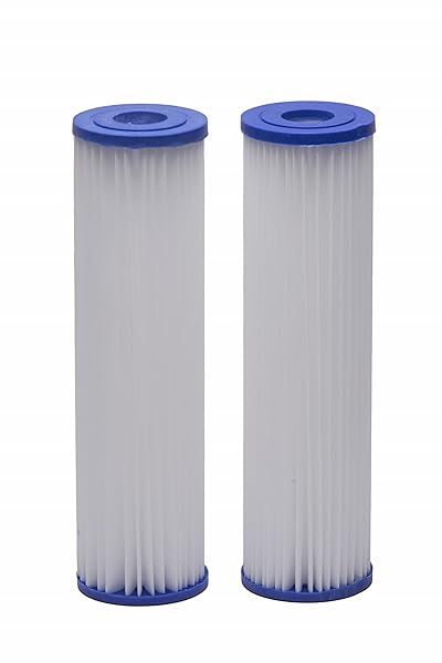 EcoPure EPW2P Pleated Whole Home Water Filter - Universal Fit for Major Brands (2 Pack)