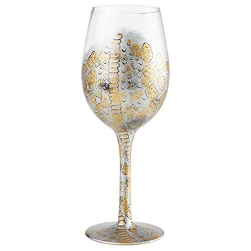 Shop Enesco Lolita Venom Hand-Painted Artisan Wine Glass - Unique Multicolor Design, Perfect Gift!