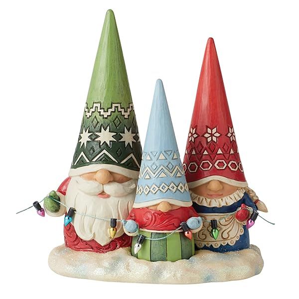 Enesco Jim Shore Heartwood Creek Christmas Gnome Family Figurine - 6.5 Inch Multicolor Collectible