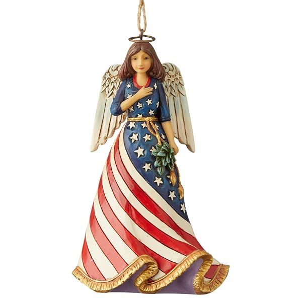 Shop Enesco Jim Shore Patriotic Angel Ornament - 4.75 Inch Multicolor Decor for Home & Holidays