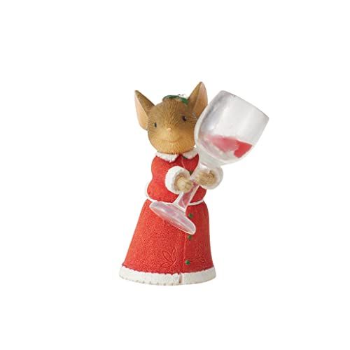 Enesco Tails with Heart Christmas Figurine - More Wine Please, 2.01 Inch, Multicolor | Perfect Holiday Gift!