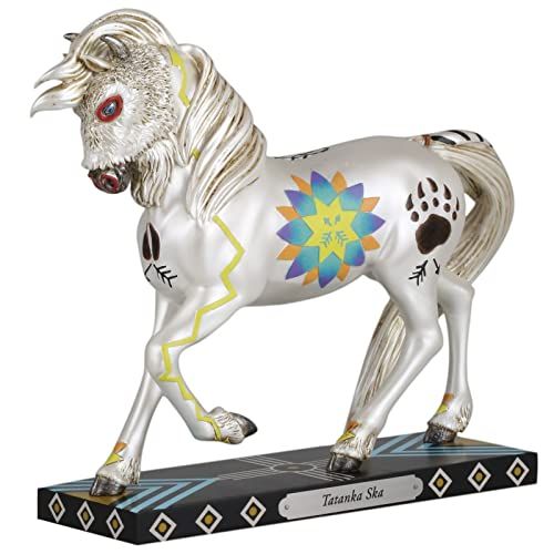 Enesco Tatanka Ska White Buffalo Figurine - 7 Inch Multicolor Painted Ponies Collectible