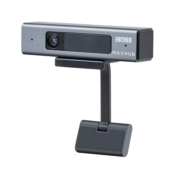Enther HD 1080P Webcam with Microphone for Zoom, Skype, Teams - Perfect for Video Conferencing, Teaching, Streaming & Gaming