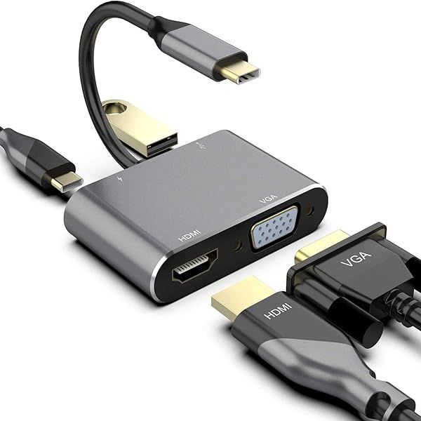 Buy Evrblock USB C to 4K HDMI VGA Adapter - High-Quality Video Output & Versatile Connectivity
