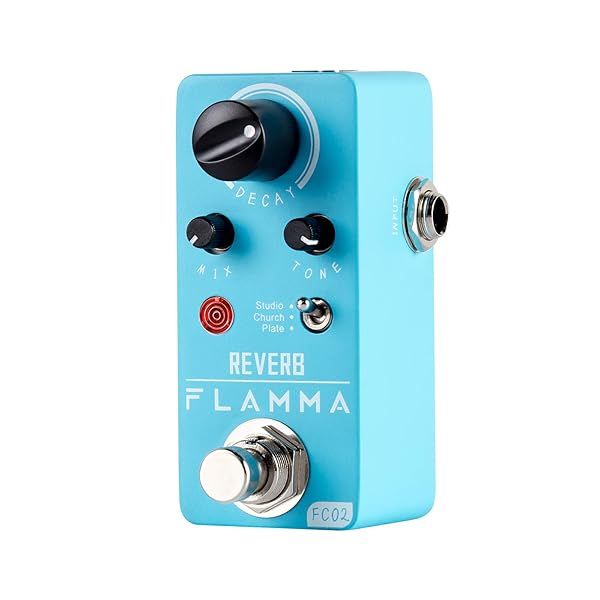 FLAMMA FC02 Mini Reverb Pedal: 3 Digital Effects, True Bypass for Guitarists