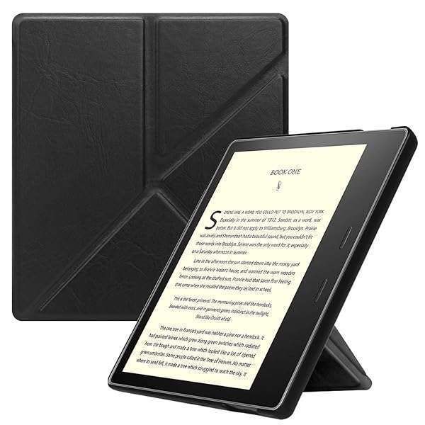 "Fintie Origami Case for 7" Kindle Oasis - Slim Fit Stand Cover with Auto Wake/Sleep, Perfect for Hands-Free Reading"