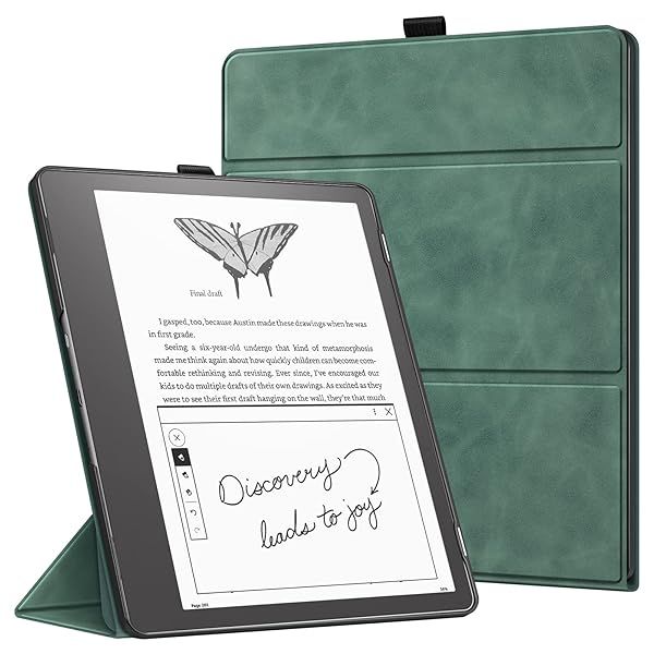 Fintie Trifold Case for Kindle Scribe 2022 - Slim, Lightweight Cover with Auto Sleep/Wake in Rustic Green