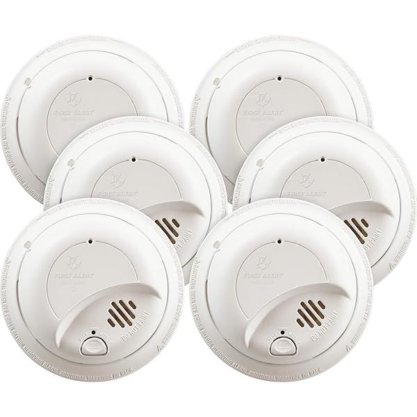 First Alert BRK 9120BFF-6 Hardwired Smoke Detectors with Battery Backup - 6-Pack for Ultimate Safety