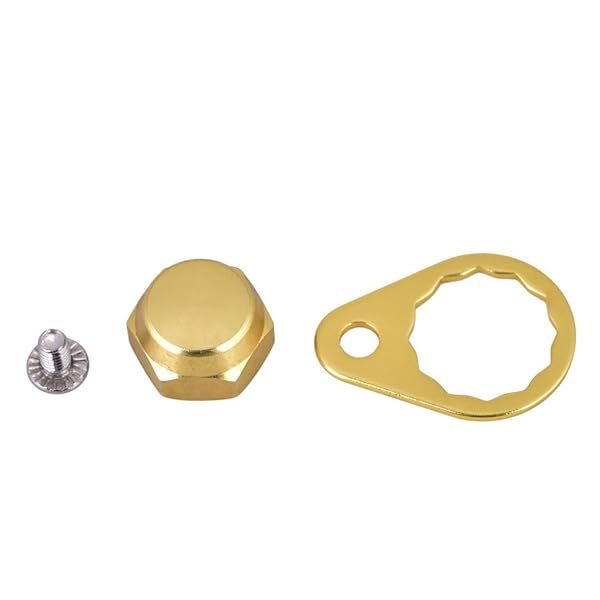 Fishing Pole Parts: Gold Left Hand Reel Nut & Handle Screw - DIY Accessory (Pack of 2) - 4 Colors Available