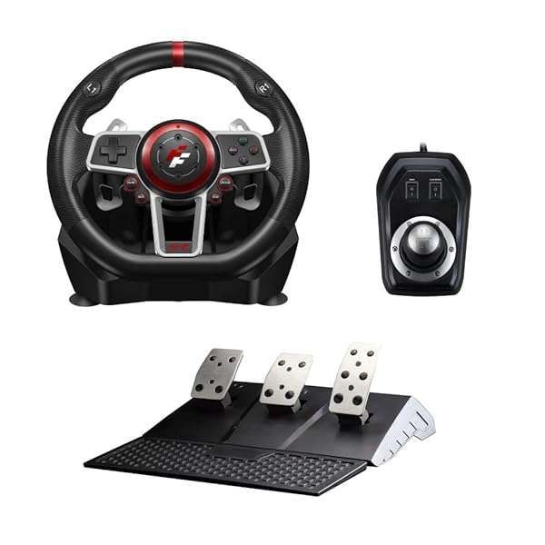 Flashfire Suzuka 900R Racing Wheel Set with Clutch & H-Shifter for PC, PS3, PS4, Xbox & Nintendo Switch