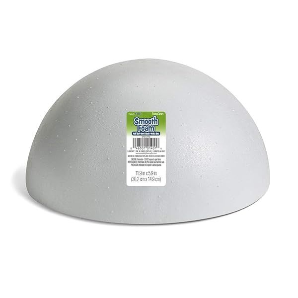 "FloraCraft SmoothF?M Hollow Half Ball - 5.9" x 11.9" White Crafting Essential"