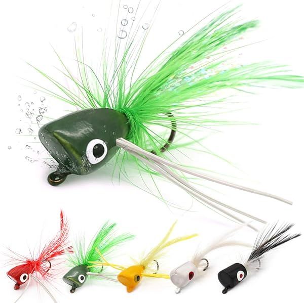 Top 10 Fly Fishing Poppers for Bass & Panfish - Ultimate Crappie & Bluegill Lure Kit (10 Pcs)