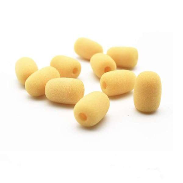 10-Pack Foam Covers for Headset Microphones - Compatible with 5mm Ear-Hook Models