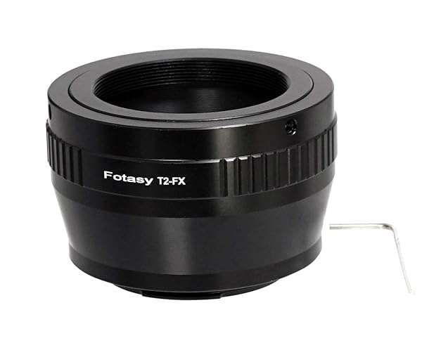 Fotasy T2/T Mount to Fujifilm X Adapter for X-Mount Cameras - Compatible with X-Pro2, X-E3, X-T30 & More
