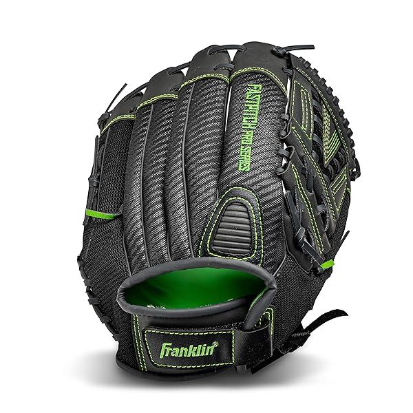 "Franklin Sports Fastpitch Softball Glove - 11" Right Handed Mitt for Adults & Youth - Lime Color for Infield & Outfield Play"