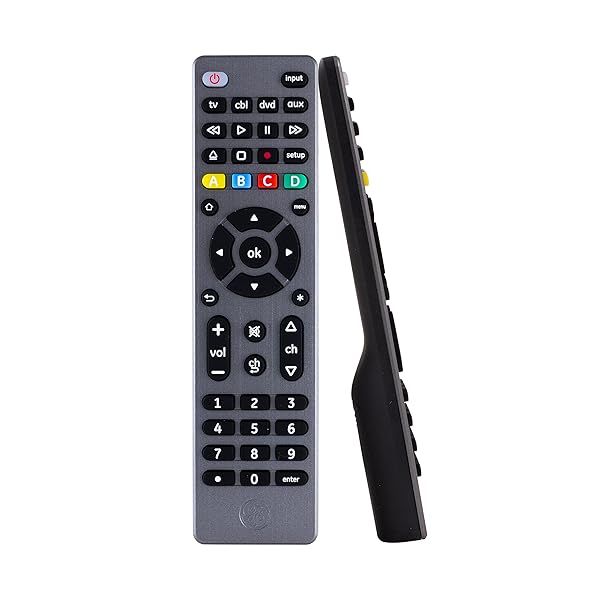 GE Universal Remote Control for Samsung, Roku, Vizio, LG, Sony & Apple TV - 4-Device Replacement Remote (Graphite, 33711)