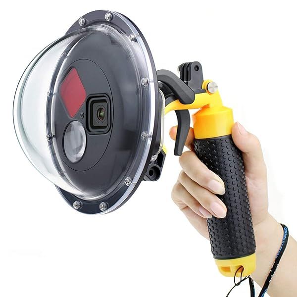 GEPULY Dome Port for GoPro Hero 8: Waterproof Case, Red Filter & Macro Lens for Stunning Underwater Shots