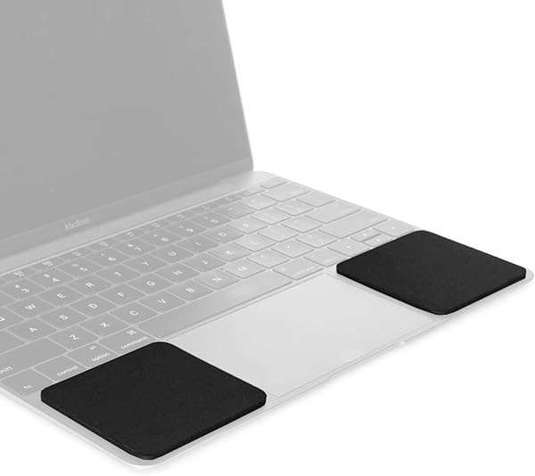 GRIFITI Large Slim Palm Pads: Ergonomic Wrist Rest for MacBook & Laptop - Tacky Silicone Support for Carpal Tunnel Relief