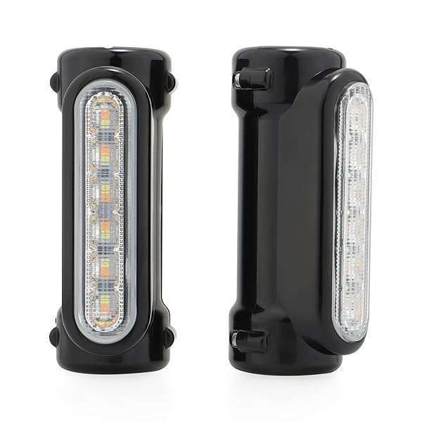 "GUAIMI Motorcycle Highway Bar Lights - Switchback Driving Light for Harley & Victory Bikes | 1-1/4" Crash Bar Fit"