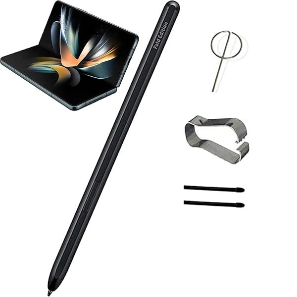 Galaxy Z Fold 4/3/5 S Pen Fold Edition - EJ-PF946BBEGUS with Replacement Tips & Card Pin (Black)