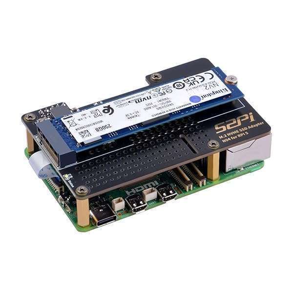 GeeekPi N04 M.2 NVMe to PCIe Adapter for Raspberry Pi 5 - Supports 2230, 2242, 2260, 2280 SSDs