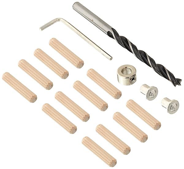 General Tools 841014 1/4-Inch Dowel Kit - 17 Pieces for Furniture & Craft Projects