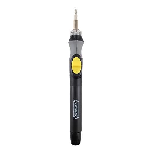 General Tools Cordless Lighted Precision Screwdriver #502 - Super-Torque Drive for DIY & Electronics