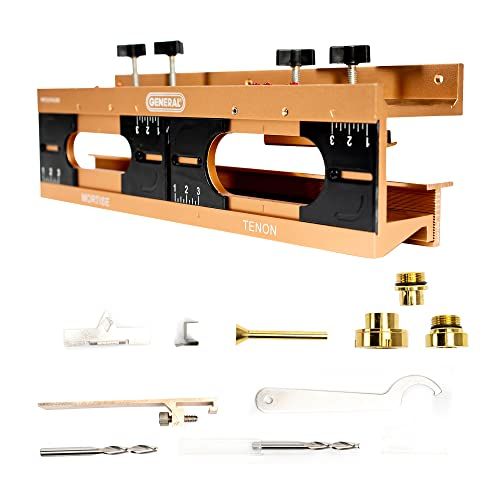 General Tools Mortise and Tenon Jig: Precision Drill Template Set with Hollow Chisel Bit Attachment