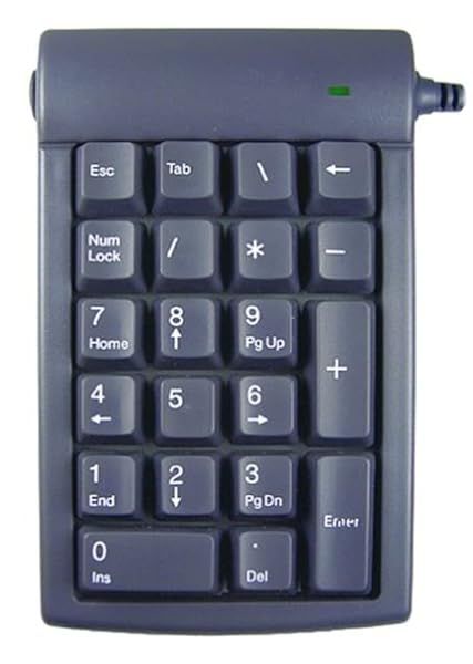 Genovation Micropad 630: USB & PS/2 Numeric Keypad in Grey - Perfect for Efficient Data Entry