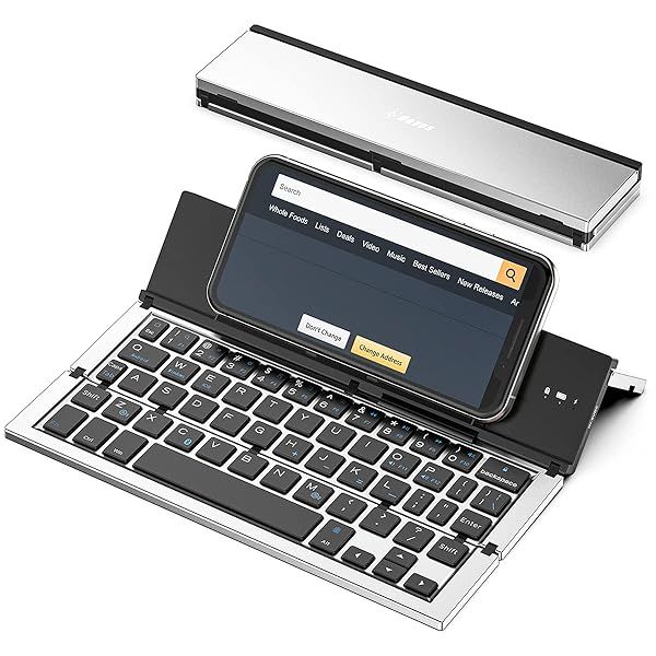 Geyes Foldable Bluetooth Keyboard: Portable Wireless Aluminum Keyboard for iPhone, iPad, Tablets & Laptops - Compact & Lightweight