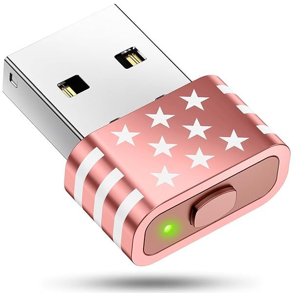 Geyes Mouse Jiggler: Undetectable Device with Dual Modes to Keep PC Awake - Plug & Play Metal Rose Gold