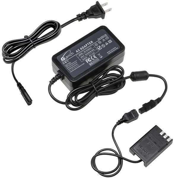 Glorich EH-5 Plus EP-5 AC Power Adapter for Nikon D40 D40X D60 D3000 D5000 - Reliable Charger Kit for DSLR Cameras