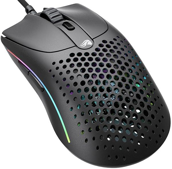 Glorious Gaming Model O 2 Wired Mouse: 59g Ultralight, 26,000 DPI, RGB, Ambidextrous, 6 Programmable Buttons - Perfect for FPS Gamers!