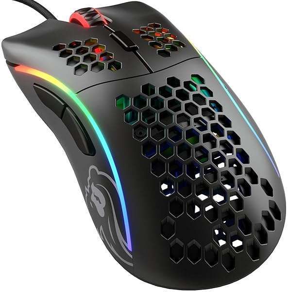 Glorious Model D Wired Gaming Mouse - 68g Lightweight, RGB, Ergonomic Design, Pixart 3360 Sensor, Omron Switches, Matte Black