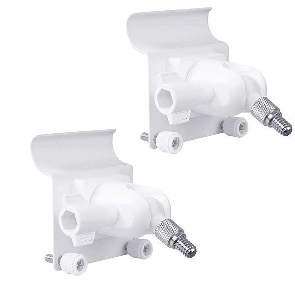 HOLACA Vinyl Siding Clips for Arlo & Eufy Cameras - Weatherproof Mounting Hooks (2 Pack, White)