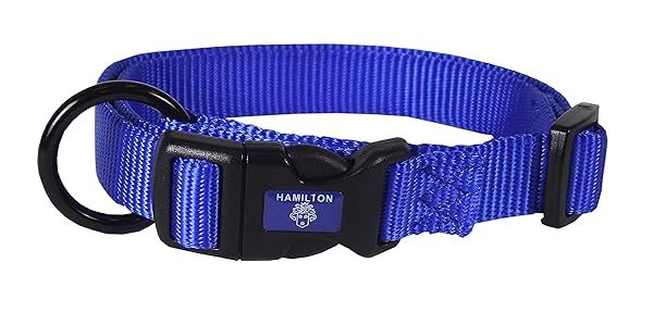 "Shop Hamilton Adjustable Nylon Dog Collar - Blue, 1" x 18-26" for Comfort & Style"