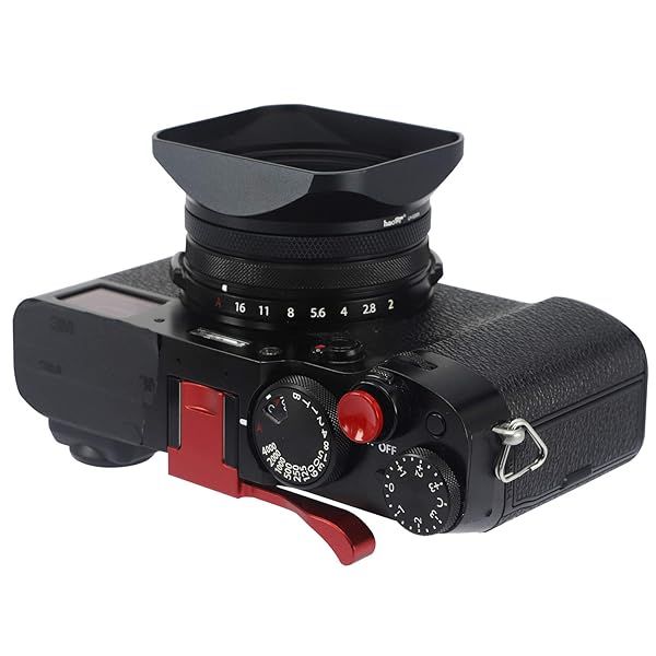 Haoge LH-X200B Square Metal Lens Hood & 49mm Adapter for Fujifilm X100 Series - Essential Camera Accessory