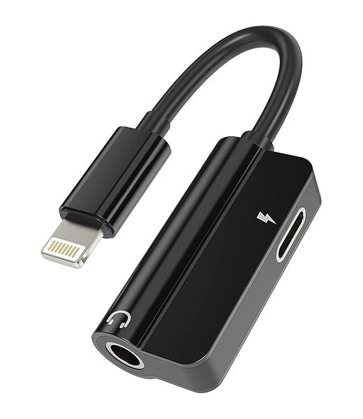 Apple MFi Certified Lightning to 3.5mm Headphone Adapter & Charger Dongle for iPhone 11/12 & iPad - Audio Splitter Connector