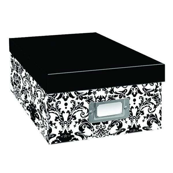 Heavy-Duty Damask Design Photo/Video Storage Box for Ultimate Organization