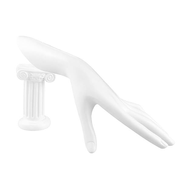 Stylish Hemobllo Jewelry Display Holder - White Resin Bracelet, Ring & Watch Stand for Home Organization