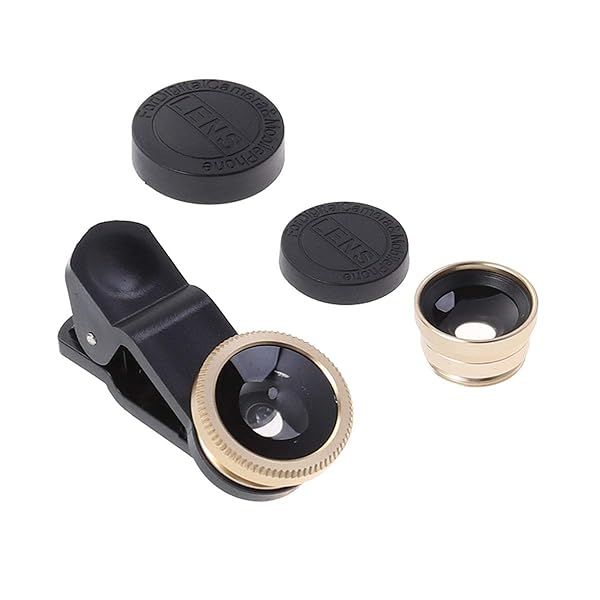 Upgrade Your Photography: Hemobllo 3-in-1 Clip-On Lens for iPhone 6S/7/8/X - Super Wide Angle, Macro & Fisheye