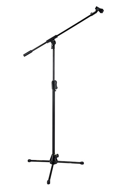 Hercules MS531B EZ Clutch Tripod Microphone Stand with Boom & Clip - Perfect for Musicians & Podcasters