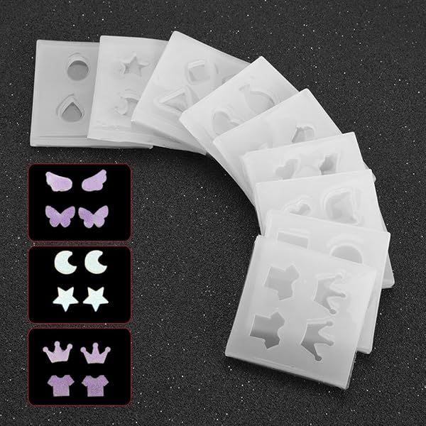 Hilitand 9-Piece Silicone Earring Making Kit for Women | DIY Resin Art & Decoration Tools