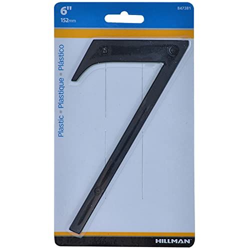 Buy Hillman 6 in. Black Plastic Nail-On Number 7 - Durable & Versatile (Case of 333)