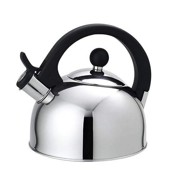 Home Basics TK30342 Silver Tea Kettle - 8.5 x 7.5 | Durable & Stylish Kitchen Essential