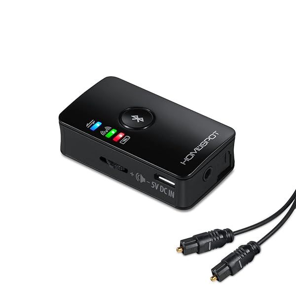 HomeSpot Bluetooth Transmitter for TV: Low Latency Audio Adapter with Dual Stream & Optical SPDIF - Bluetooth 5.0