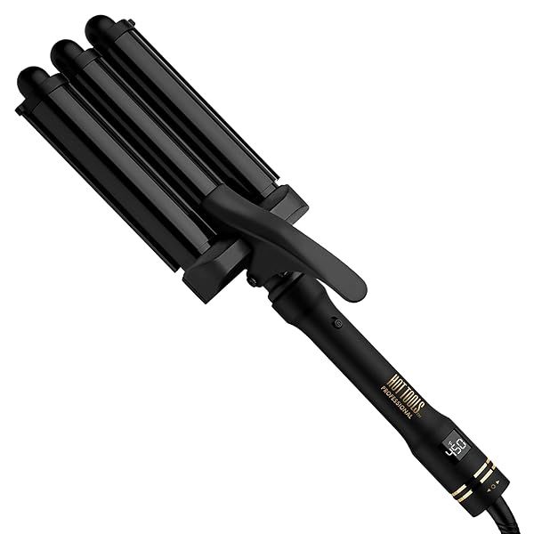 Hot Tools Pro Artist Black Gold 3 Barrel Jumbo Hair Waver for Ultra Sleek Waves - Instant Styling!