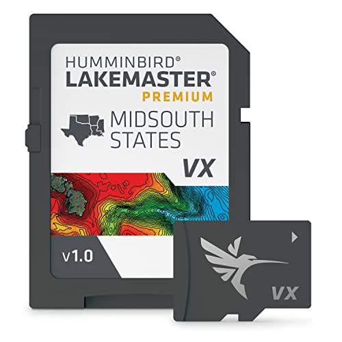 Humminbird 602005-1 LakeMaster Premium: Midsouth States V1 - Ultimate Fishing Map Guide