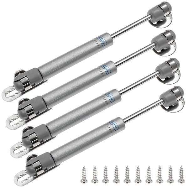 Hxchen 4Pcs 6 Inch Gas Strut Lift Support - Soft Close Hinges for Cabinets & Toy Boxes