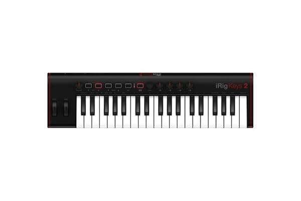 IK Multimedia iRig Keys 2: Portable MIDI Keyboard with 37 Velocity-Sensitive Keys for iPhone, iPad, Mac, PC & Android